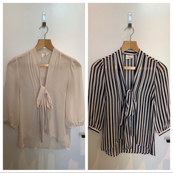 Urban Outfitters 2-pack Tie Front Blouse - Picture 2 of 16